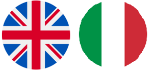 UK and Italy flag icons